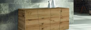 madia in rovere nodato 4 ante